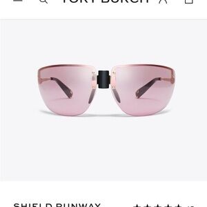 NWT Tory Burch Pink Shield Runway Sunglasses